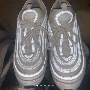 All white nike air max 97
